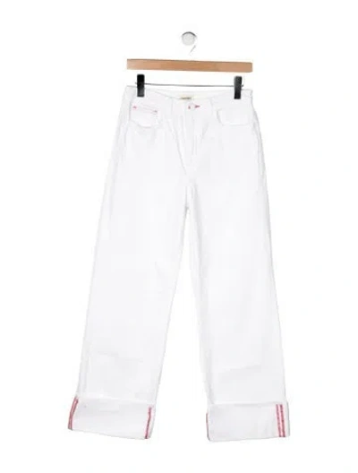Pre-owned L'agence High-rise Straight Leg Jeans In White