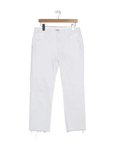 Pre-owned L'agence High-rise Straight Leg Jeans In White