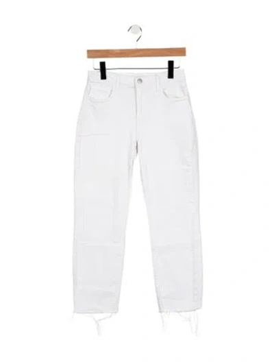 Pre-owned L'agence High-rise Straight Leg Jeans In White