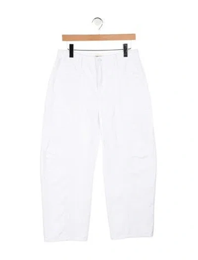 Pre-owned L'agence High-rise Straight Leg Jeans In White