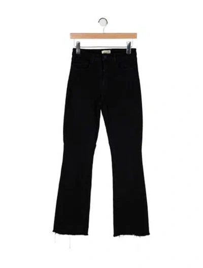 Pre-owned L'agence High-rise Wide Leg Jeans In Black