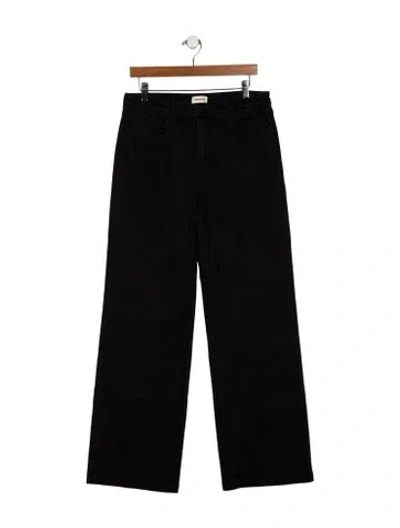 Pre-owned L'agence High-rise Wide Leg Jeans In Black