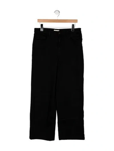 Pre-owned L'agence High-rise Wide Leg Jeans In Black