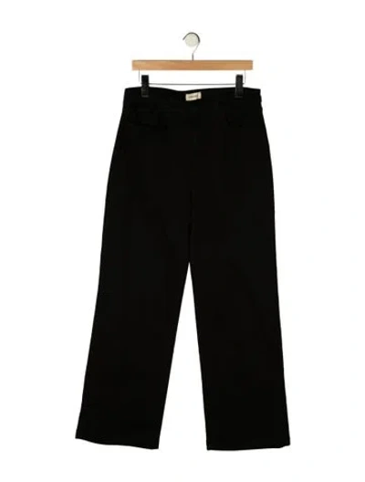 Pre-owned L'agence High-rise Wide Leg Jeans In Black