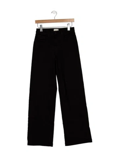 Pre-owned L'agence High-rise Wide Leg Jeans In Black