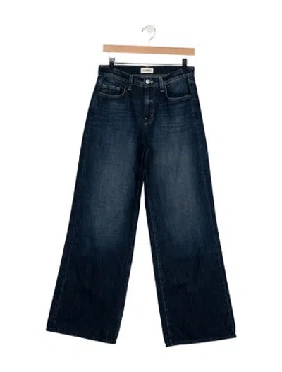 Pre-owned L'agence High-rise Wide Leg Jeans In Black