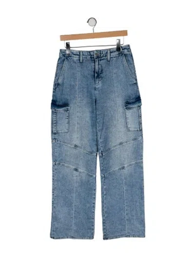 Pre-owned L'agence High-rise Wide Leg Jeans In Blue