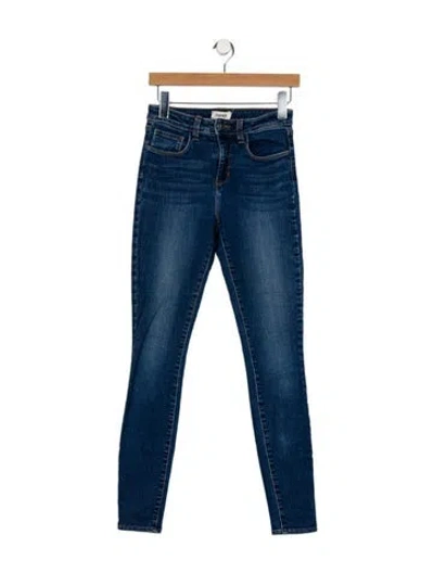 Pre-owned L'agence High-rise Wide Leg Jeans In Blue