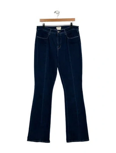 Pre-owned L'agence High-rise Wide Leg Jeans In Blue