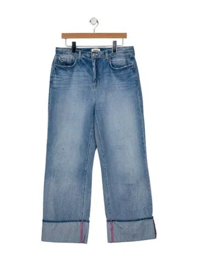 Pre-owned L'agence High-rise Wide Leg Jeans In Blue