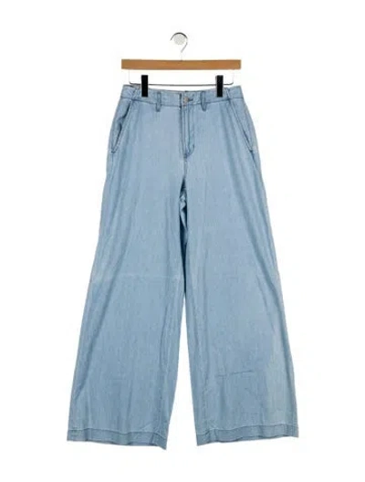 Pre-owned L'agence High-rise Wide Leg Jeans In Blue