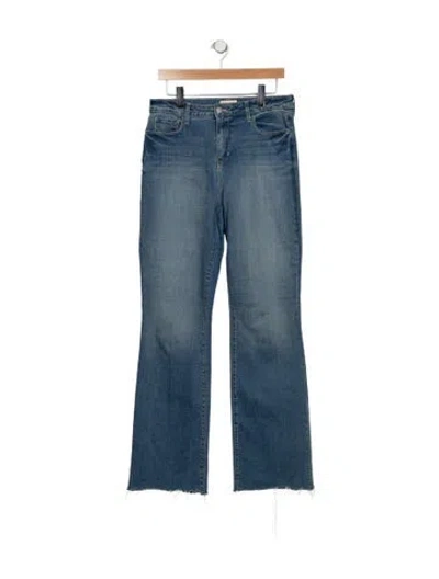 Pre-owned L'agence High-rise Wide Leg Jeans In Blue