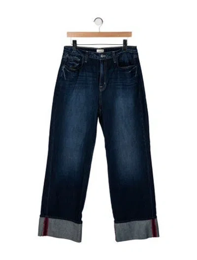 Pre-owned L'agence High-rise Wide Leg Jeans In Blue