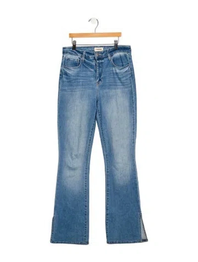 Pre-owned L'agence High-rise Wide Leg Jeans In Blue