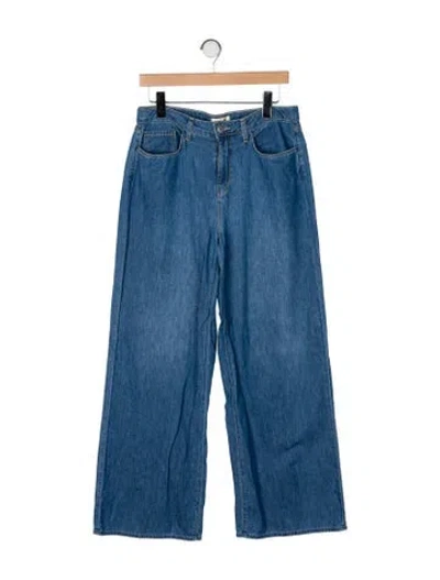 Pre-owned L'agence High-rise Wide Leg Jeans In Blue
