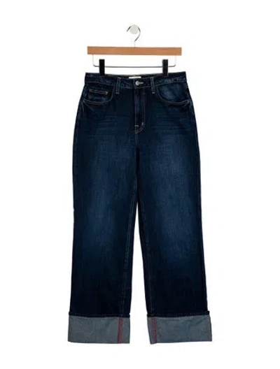 Pre-owned L'agence High-rise Wide Leg Jeans In Blue