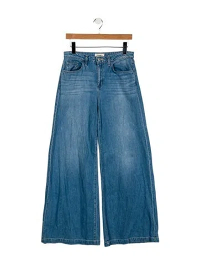 Pre-owned L'agence High-rise Wide Leg Jeans In Blue