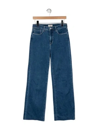 Pre-owned L'agence High-rise Wide Leg Jeans In Blue