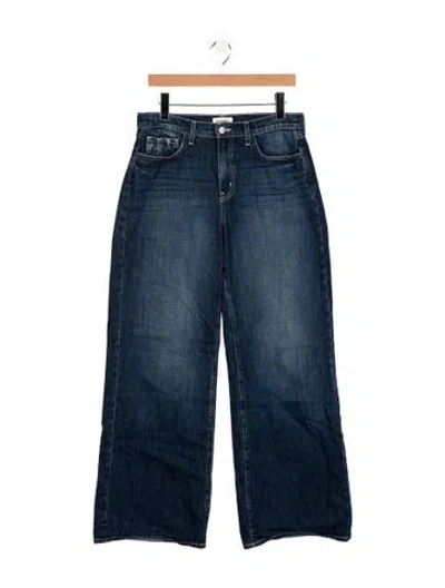 Pre-owned L'agence High-rise Wide Leg Jeans In Blue