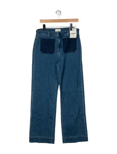 Pre-owned L'agence High-rise Wide Leg Jeans In Blue