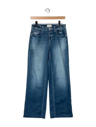 Pre-owned L'agence High-rise Wide Leg Jeans In Blue
