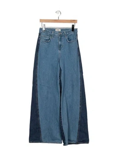 Pre-owned L'agence High-rise Wide Leg Jeans In Blue