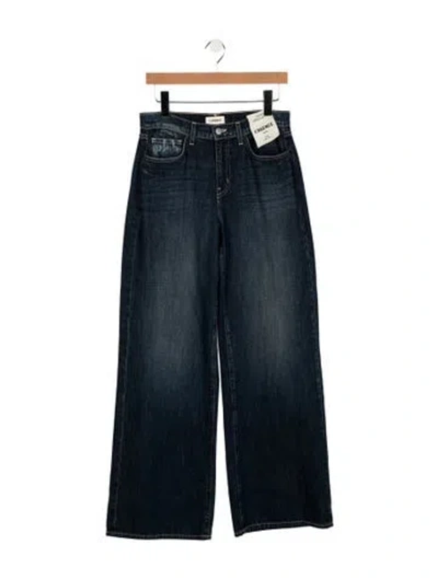 Pre-owned L'agence High-rise Wide Leg Jeans In Blue
