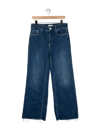 Pre-owned L'agence High-rise Wide Leg Jeans In Blue