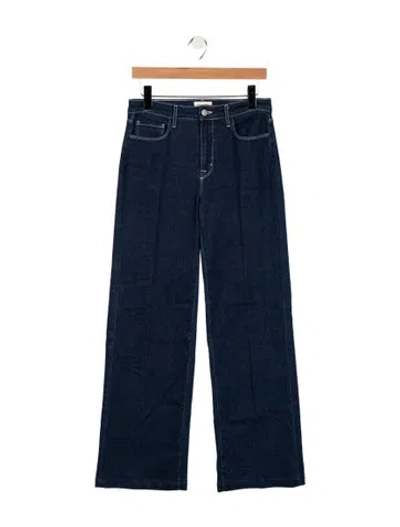 Pre-owned L'agence High-rise Wide Leg Jeans In Blue
