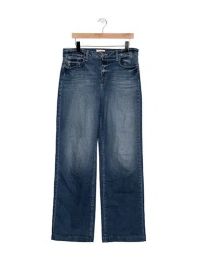 Pre-owned L'agence High-rise Wide Leg Jeans In Blue