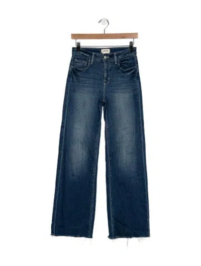 Pre-owned L'agence High-rise Wide Leg Jeans In Blue