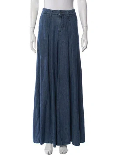 Pre-owned L'agence High-rise Wide Leg Jeans In Blue