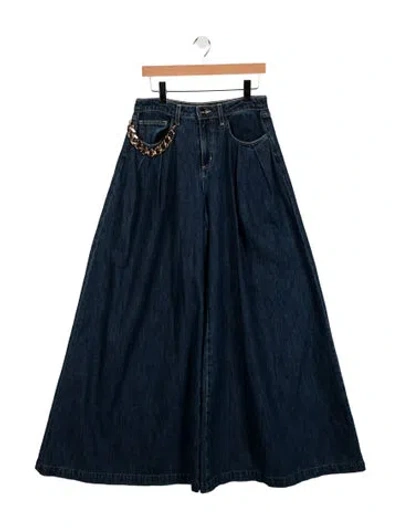 Pre-owned L'agence High-rise Wide Leg Jeans In Blue