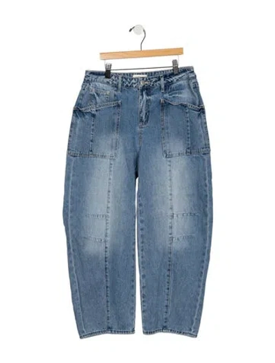 Pre-owned L'agence High-rise Wide Leg Jeans In Blue