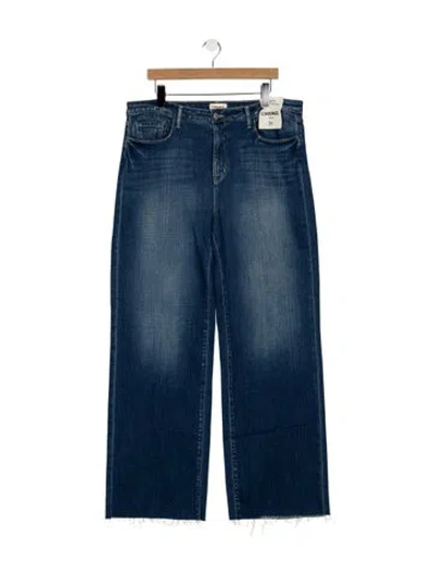 Pre-owned L'agence High-rise Wide Leg Jeans In Blue