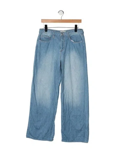 Pre-owned L'agence High-rise Wide Leg Jeans In Blue