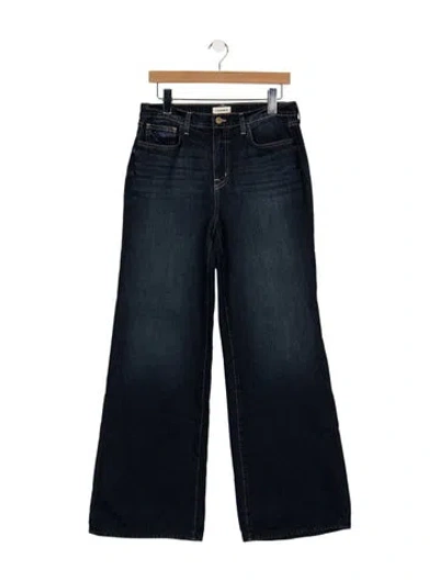 Pre-owned L'agence High-rise Wide Leg Jeans In Blue