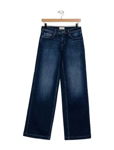 Pre-owned L'agence High-rise Wide Leg Jeans In Blue
