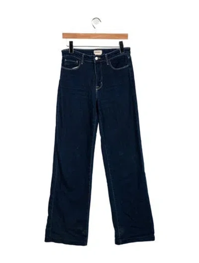 Pre-owned L'agence High-rise Wide Leg Jeans In Blue