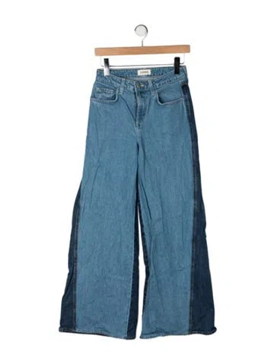 Pre-owned L'agence High-rise Wide Leg Jeans In Blue