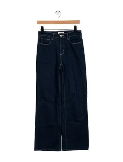 Pre-owned L'agence High-rise Wide Leg Jeans In Blue