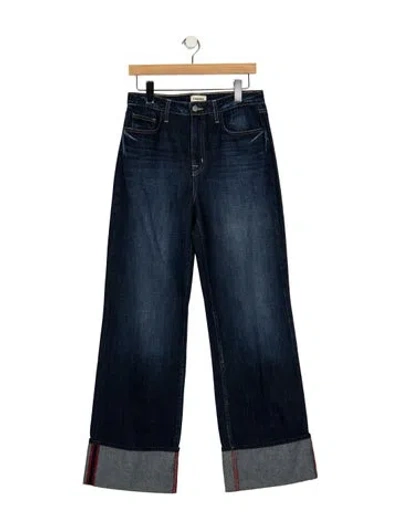 Pre-owned L'agence High-rise Wide Leg Jeans In Blue
