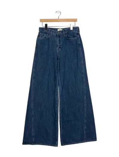 Pre-owned L'agence High-rise Wide Leg Jeans In Blue