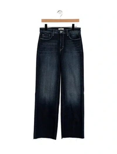 Pre-owned L'agence High-rise Wide Leg Jeans In Blue