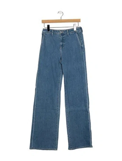 Pre-owned L'agence High-rise Wide Leg Jeans In Blue