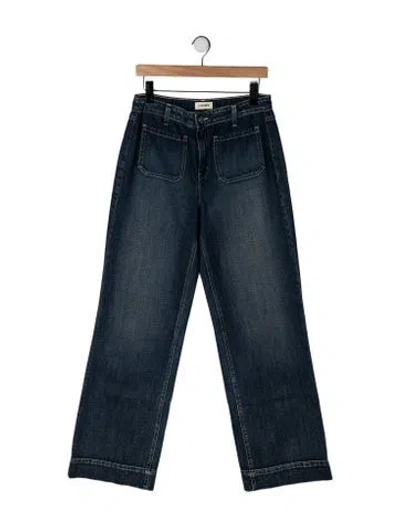 Pre-owned L'agence High-rise Wide Leg Jeans In Blue