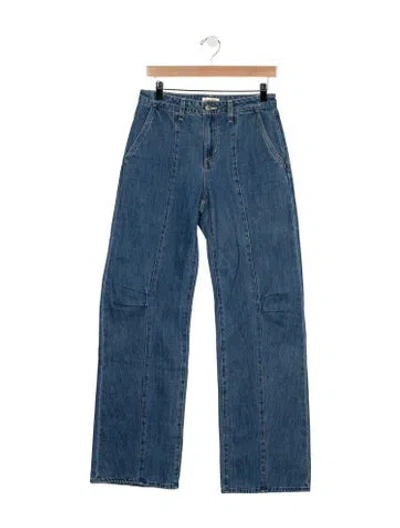 Pre-owned L'agence High-rise Wide Leg Jeans In Blue