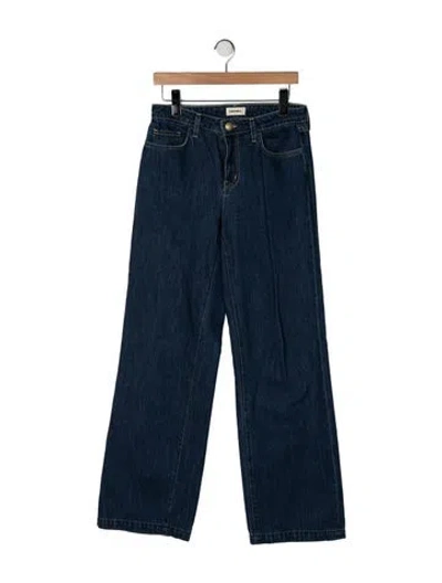 Pre-owned L'agence High-rise Wide Leg Jeans In Blue