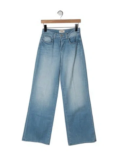 Pre-owned L'agence High-rise Wide Leg Jeans In Blue