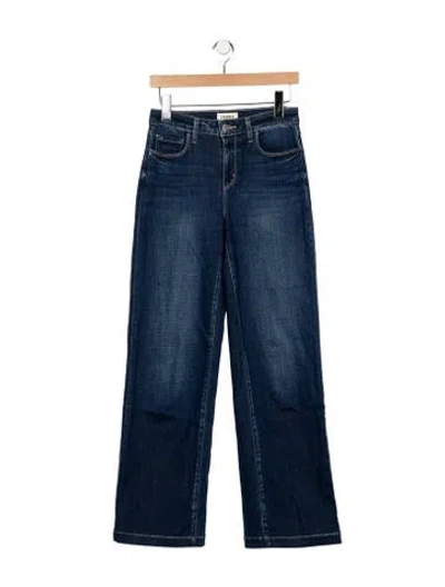Pre-owned L'agence High-rise Wide Leg Jeans In Blue